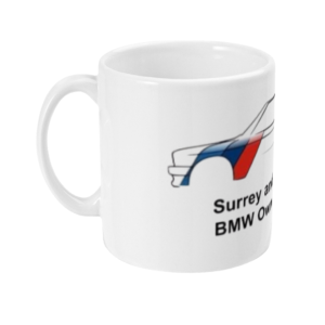 11oz Mug Stacked Logo Full colour black lines